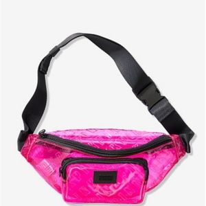 Clear Iridescent Belt Bag *pink*